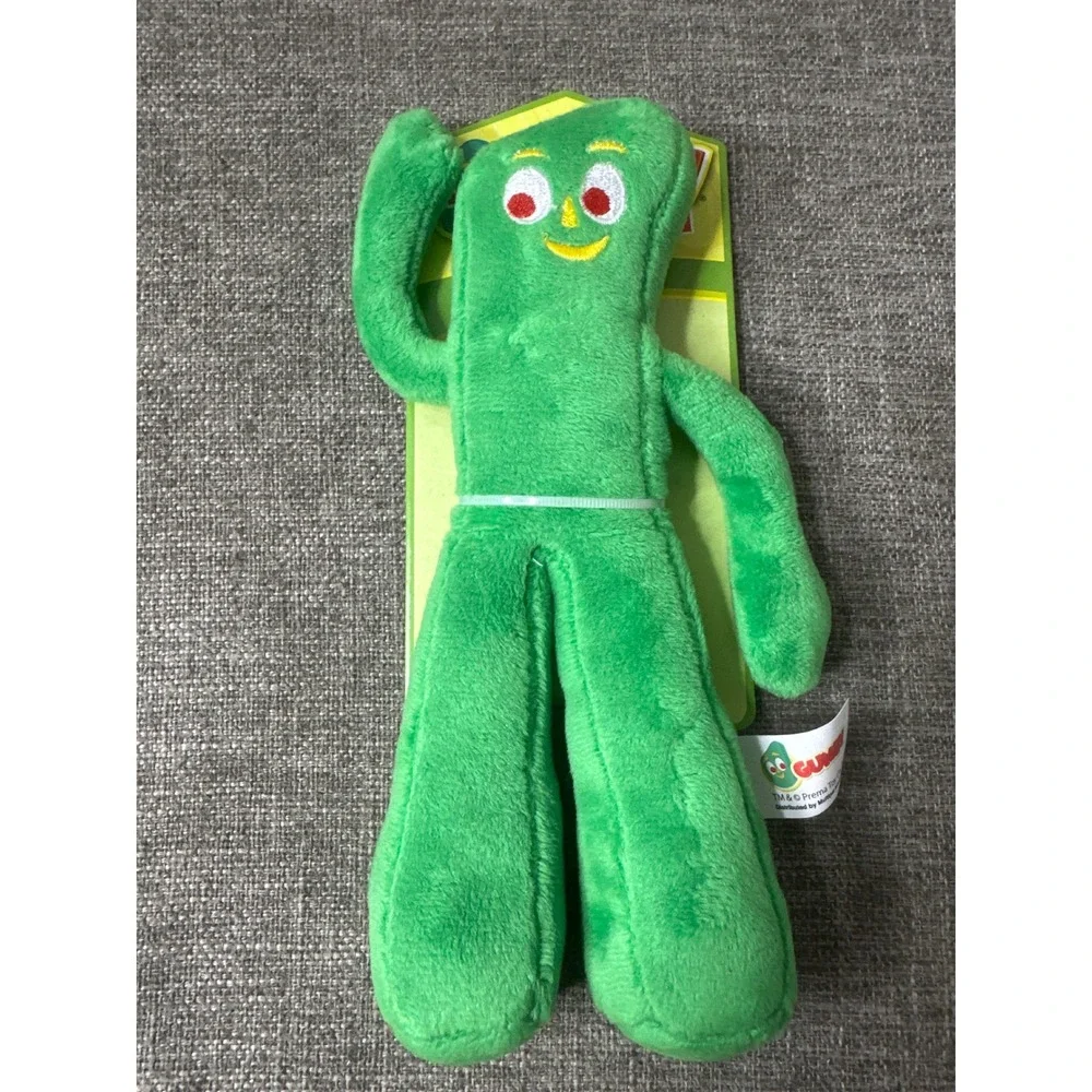 Multipet Gumby Plush Squeaky Dog Toy Green Character 16674 New Pack of 2